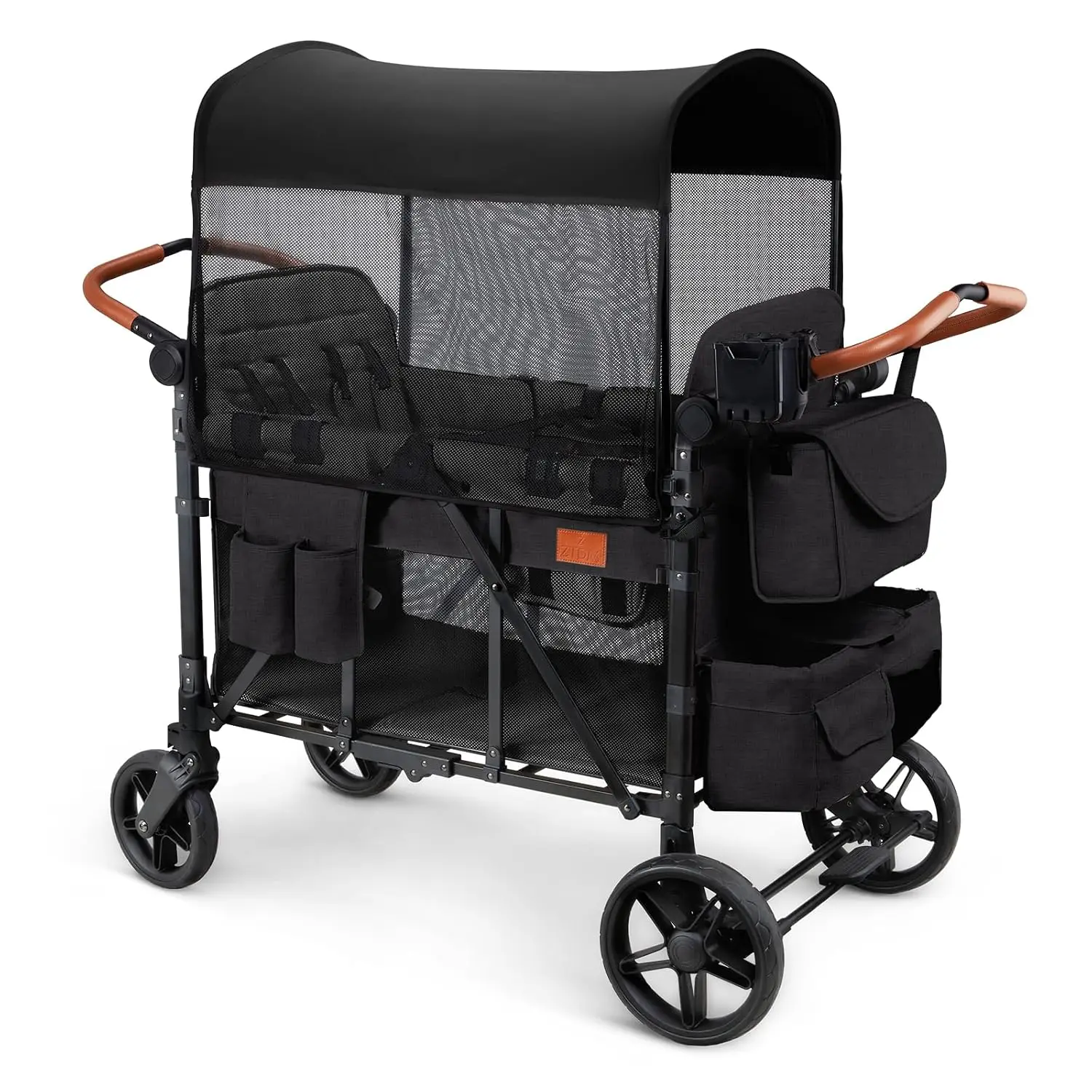Wagon Stroller for 4 Kids, All-Terrain Wagon for Toddler with Canopy, Parent Organizer, Shoulder Bag, Adjustable Handlebar
Wagon Stroller for 4 Kids, All-Terrain Wagon for Toddler with Canopy, Parent Organizer, Shoulder Bag, Adjustable Handlebar
