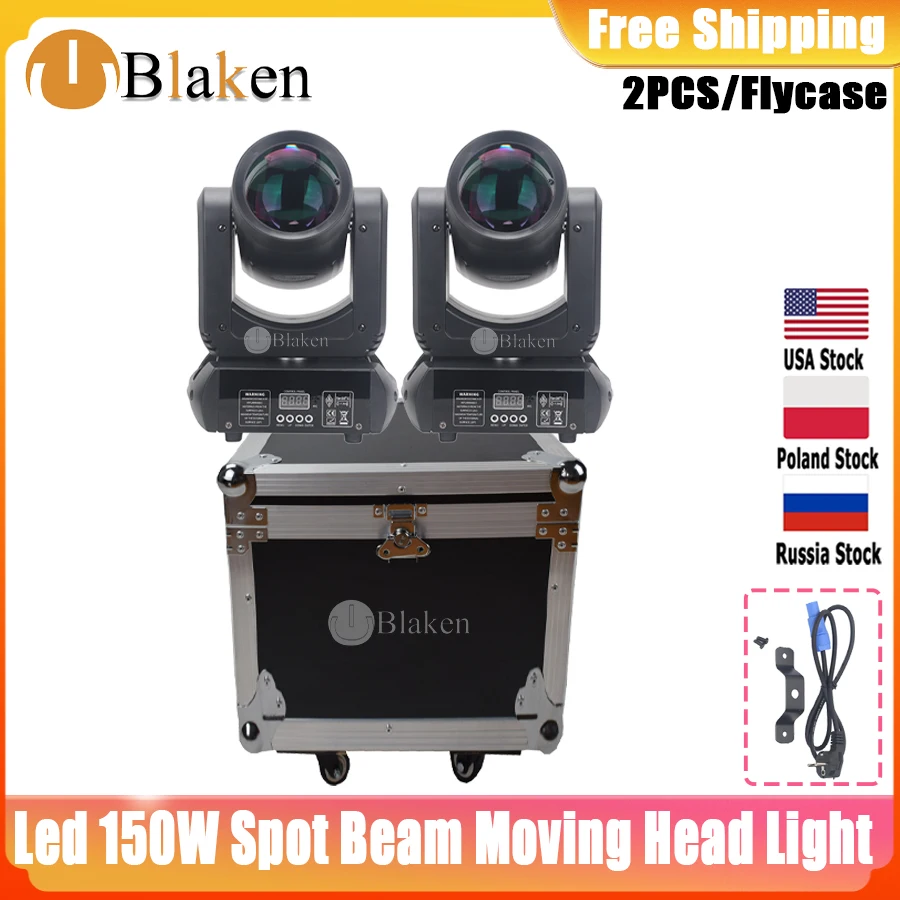 No Duty 1Flycase With 2PCS LED 150w Beam Spot Moving Head 18 Prisms Wedding Holiday Party Stage Lighting DMX Control Dj Disco
No Duty 1Flycase With 2PCS LED 150w Beam Spot Moving Head 18 Prisms Wedding Holiday Party Stage Lighting DMX Control Dj Disco
