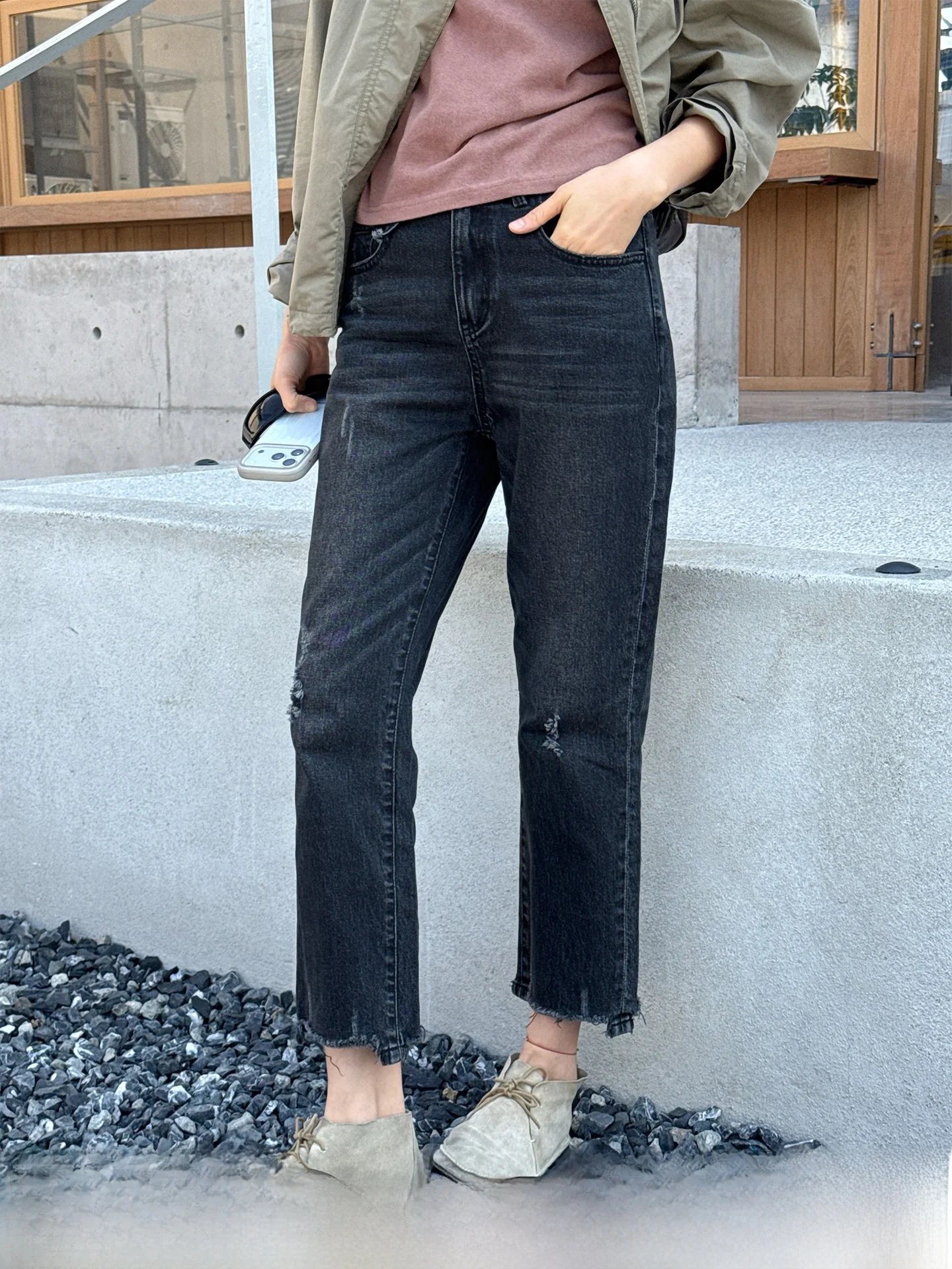 Langqing Grey Slim Straight Jeans Women's Spring Summer Design Sense Small Size Nine Points Hole Pants Vintage Style Natural ...
Langqing Grey Slim Straight Jeans Women's Spring Summer Design Sense Small Size Nine Points Hole Pants Vintage Style Natural ...