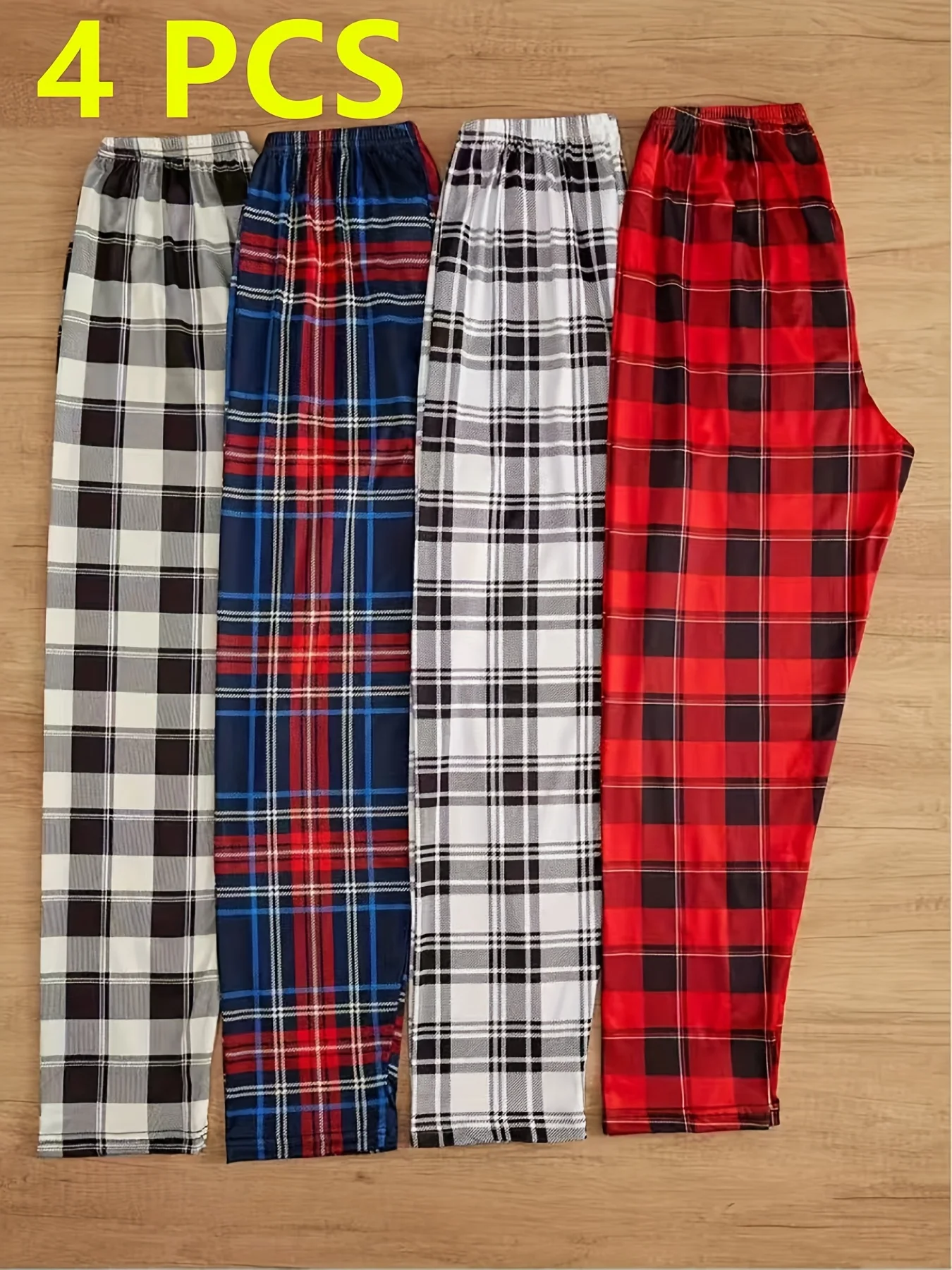 Men's set of four casual plaid pajama pants, spring and summer style, fashionable loungewear, autumn and winter style
Men's set of four casual plaid pajama pants, spring and summer style, fashionable loungewear, autumn and winter style