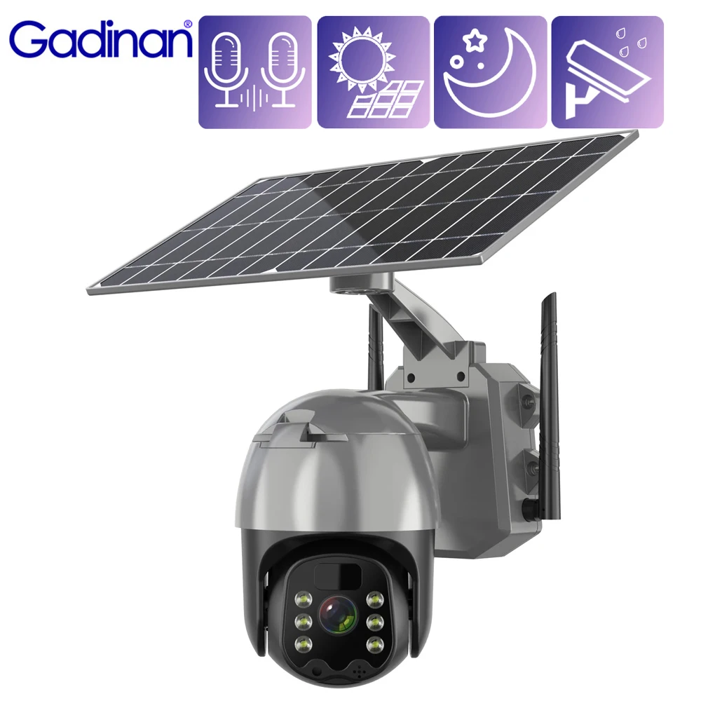 Gadinan Solar Power Camera 1080P HD Support Two Way Audio Outdoor PIR Motion Detection Video Surveillance External Cam With Wifi
Gadinan Solar Power Camera 1080P HD Support Two Way Audio Outdoor PIR Motion Detection Video Surveillance External Cam With Wifi