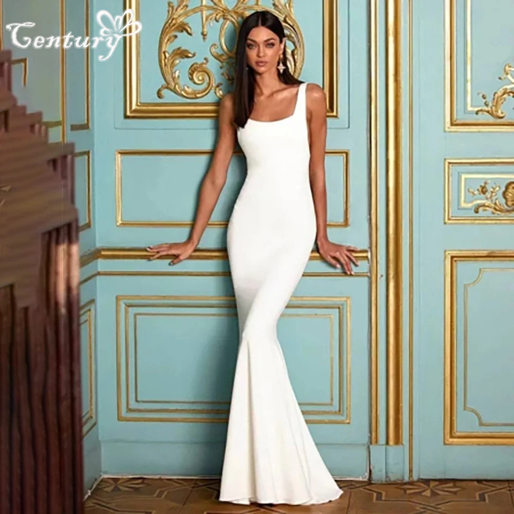 Simple Mermaid Wedding Dress 2025 Square Neck Backless Sleeveless Crepe Sexy Bridal Gowns Bride Dresses Customized
Simple Mermaid Wedding Dress 2025 Square Neck Backless Sleeveless Crepe Sexy Bridal Gowns Bride Dresses Customized