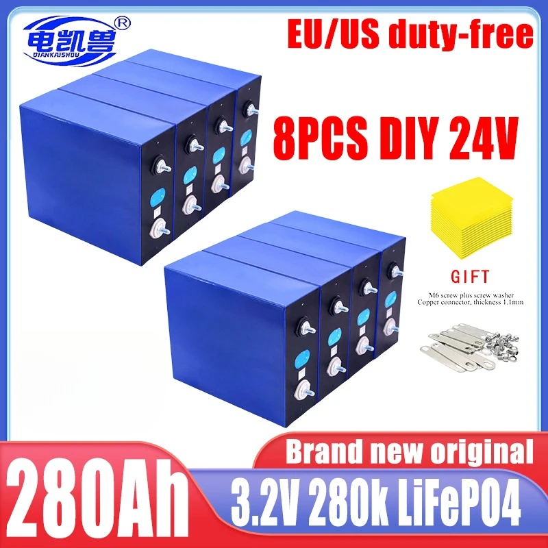 НОВЫЙ 8 шт. 3,2 В 280 Ач 280 К LiFePO4 аккумуляторной батареи GRADE A 6000 + циклический класс A для DIY 12 В 24 В 48 В литиевый аккумулятор без TAX
НОВЫЙ 8 шт. 3,2 В 280 Ач 280 К LiFePO4 аккумуляторной батареи GRADE A 6000 + циклический класс A для DIY 12 В 24 В 48 В литиевый аккумулятор без TAX