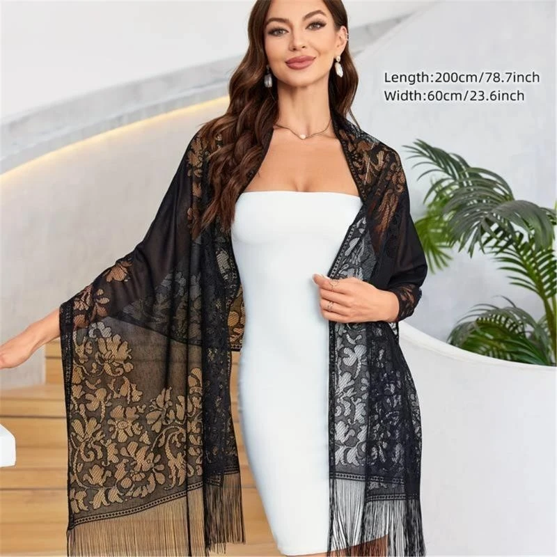 Lightweight Scarf for Women Office Travel & Evening Event Elegant Hollowed Out Embroidery Headscarf Shawl Y166
Lightweight Scarf for Women Office Travel & Evening Event Elegant Hollowed Out Embroidery Headscarf Shawl Y166