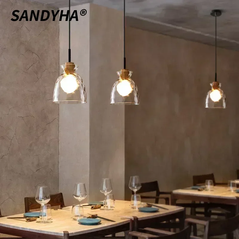 SANDYHA Nordic Glass Pendant Light Modern Wood LED Hanging Lamp Chandelier for Living Room Cafe Bar Home Decor Lighting Fixture
SANDYHA Nordic Glass Pendant Light Modern Wood LED Hanging Lamp Chandelier for Living Room Cafe Bar Home Decor Lighting Fixture
