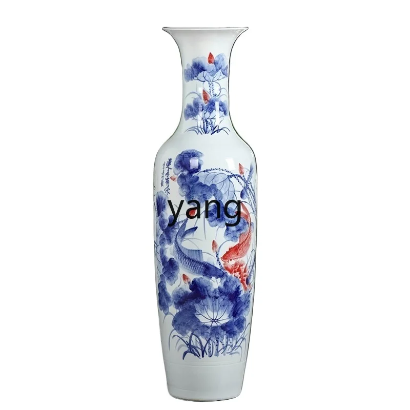 LTT Jingdezhen ceramic floor-to-ceiling large vase antique blue and white hotel decorative ornament opening gift
LTT Jingdezhen ceramic floor-to-ceiling large vase antique blue and white hotel decorative ornament opening gift