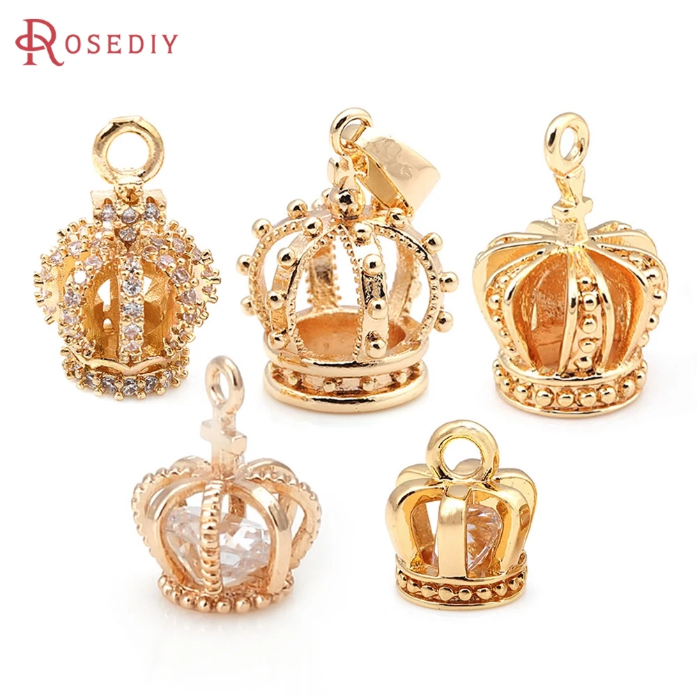 18K Gold Color Brass Crown Charms Pendants Jewelry Making Supplies Necklace Earrings Diy Accessories
18K Gold Color Brass Crown Charms Pendants Jewelry Making Supplies Necklace Earrings Diy Accessories