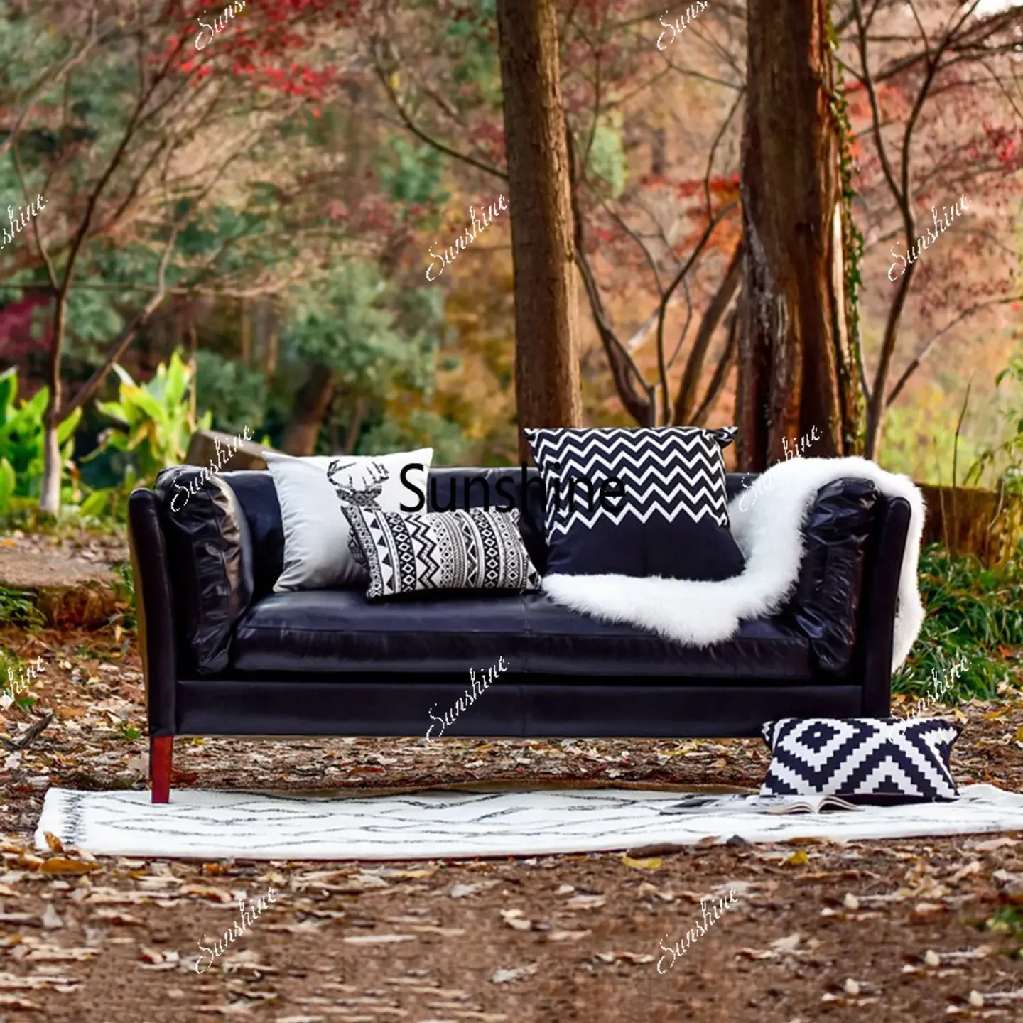 American country first floor cowhide living room hotel straight row sofa
American country first floor cowhide living room hotel straight row sofa
