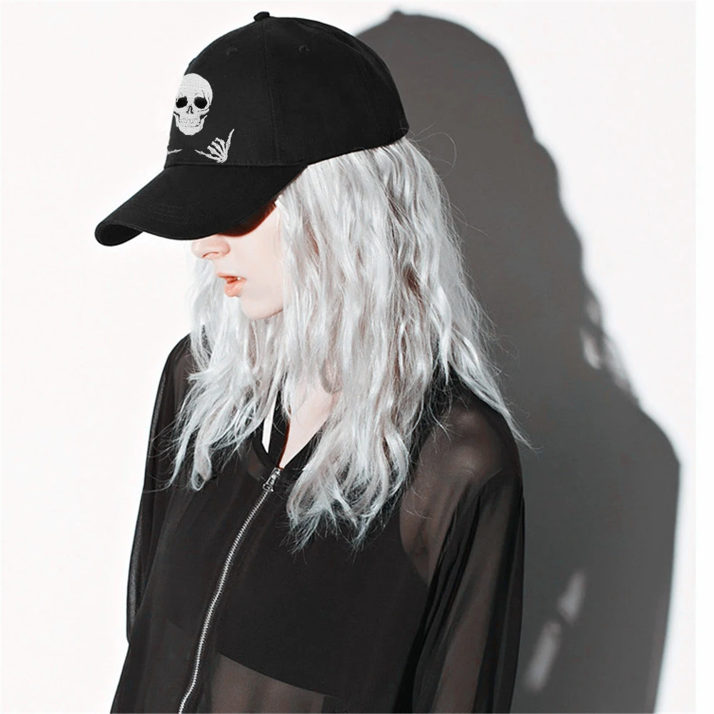 Summer Autumn Adults Unisex Embroidery Skull Gestures 66 Cotton Baseball Caps for Men Women Outdoor Shade Personalized Hat Bq246 
Summer Autumn Adults Unisex Embroidery Skull Gestures 66 Cotton Baseball Caps for Men Women Outdoor Shade Personalized Hat Bq246