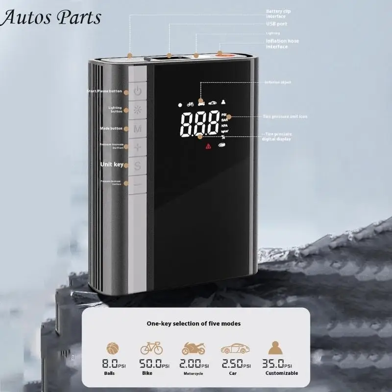 57BA Electric Portable Air Pumps Wireless Tyre Inflator 80W Air Compressor with LED
57BA Electric Portable Air Pumps Wireless Tyre Inflator 80W Air Compressor with LED