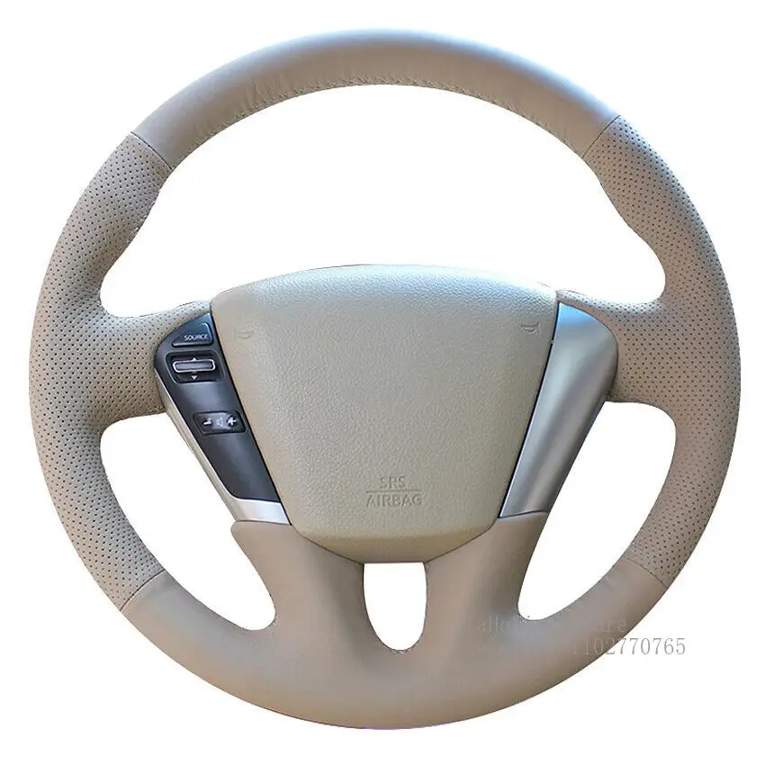 Hand Sewn Non-slip Custom Artificial Leather Hand-stitched Steering Wheel Cover for Nissan Murano Quest Interior Accessories
Hand Sewn Non-slip Custom Artificial Leather Hand-stitched Steering Wheel Cover for Nissan Murano Quest Interior Accessories
