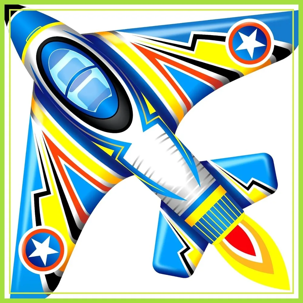 SGftre Airplane Kite Easy to Fly Outdoor Fun Sports Plane with Handle and Line Good Flying (Fighter Plane-Blue)
SGftre Airplane Kite Easy to Fly Outdoor Fun Sports Plane with Handle and Line Good Flying (Fighter Plane-Blue)