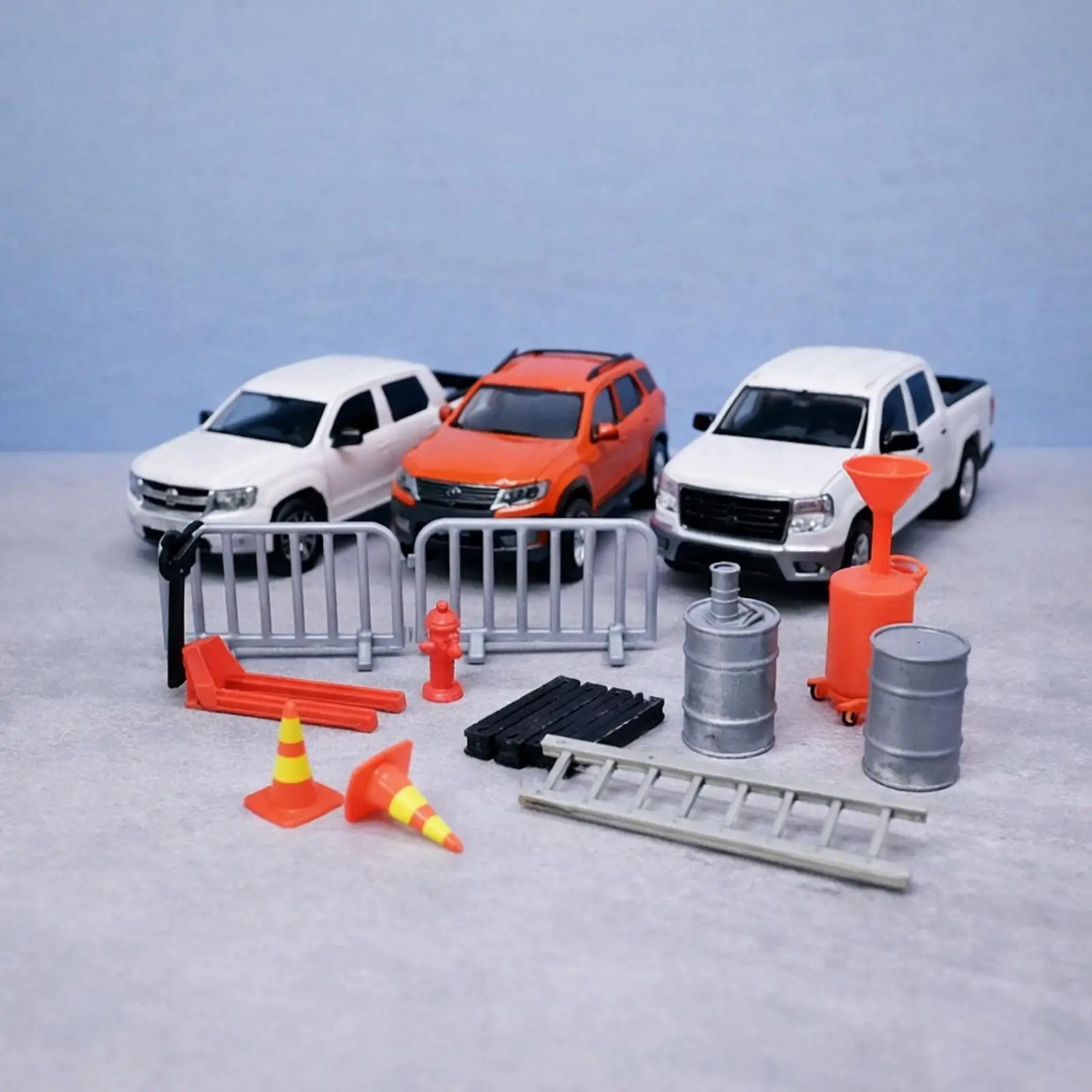 Plastic 1/64 Miniature Road Signs Block Fences Set DIY Realistic Traffic Props for Model Train Scenery
Plastic 1/64 Miniature Road Signs Block Fences Set DIY Realistic Traffic Props for Model Train Scenery