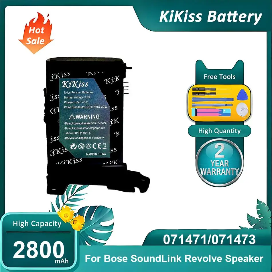 Rechargeble Battery For Bose SoundLink Revolve Speaker,071471/071473,2800mAh
Rechargeble Battery For Bose SoundLink Revolve Speaker,071471/071473,2800mAh