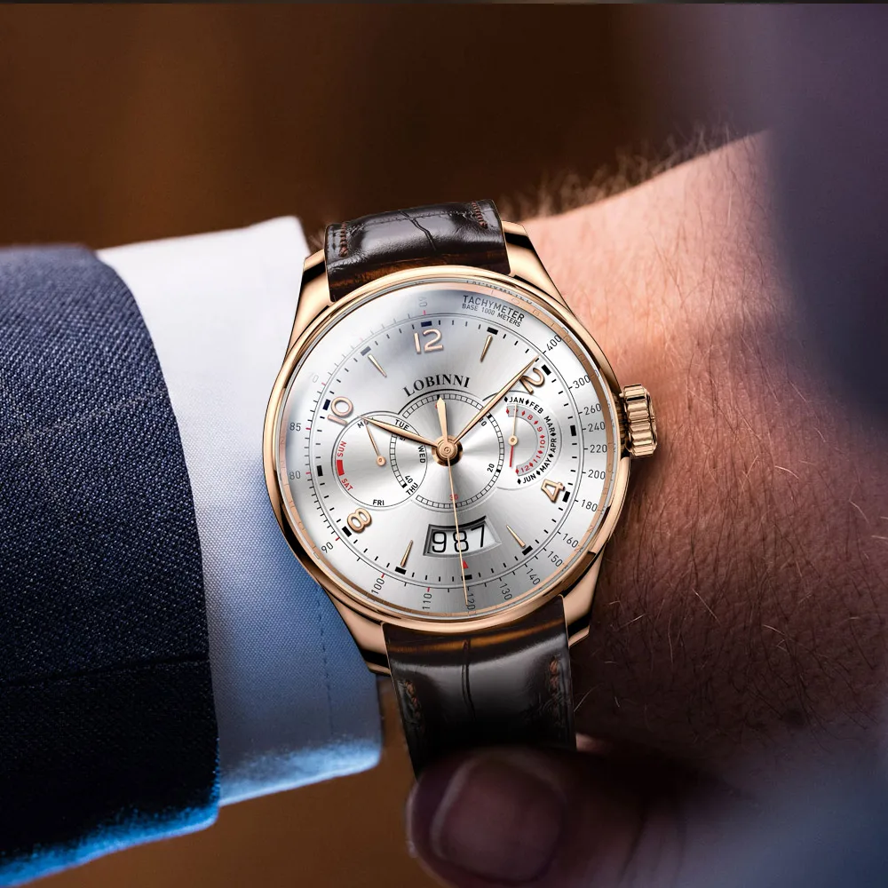 Новые LOBINNI L16013 42 мм, высококачественные функциональные автоматические наручные часы с датой и циферблатом для мужчин, роскошные водонепроницаемые мужские механические часы
Новые LOBINNI L16013 42 мм, высококачественные функциональные автоматические наручные часы с датой и циферблатом для мужчин, роскошные водонепроницаемые мужские механические часы