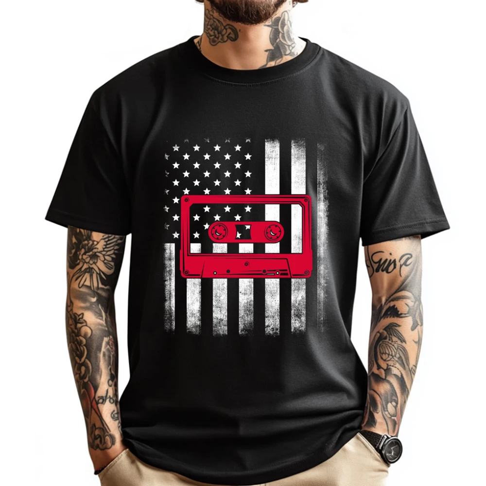 National Us Flag American Tape Cassette Graphic Tees Men Cotton Funny Camiseta Men Men Clothes Happy New Years
National Us Flag American Tape Cassette Graphic Tees Men Cotton Funny Camiseta Men Men Clothes Happy New Years