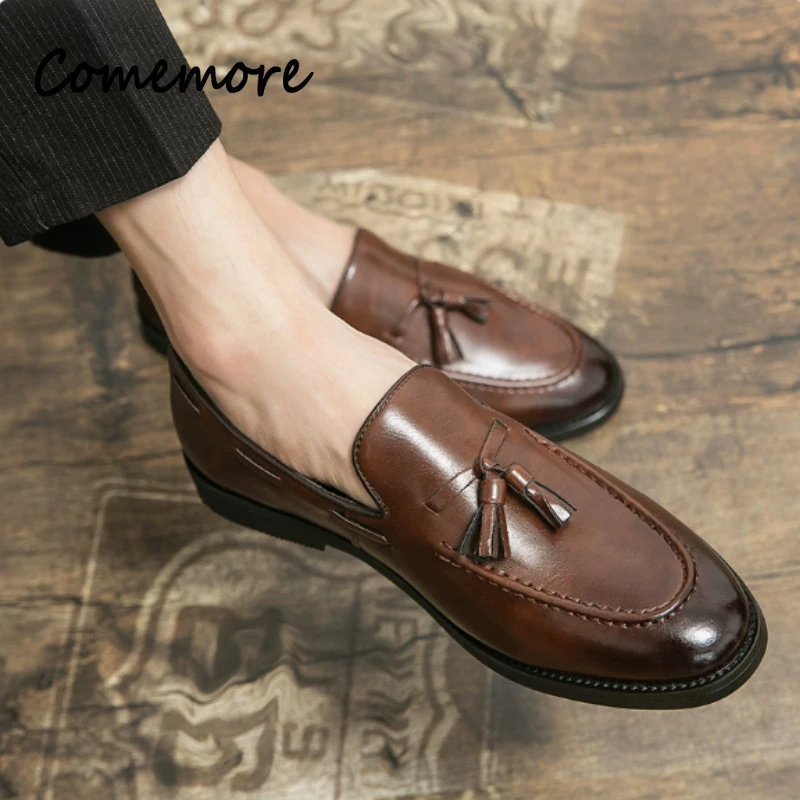 Comemore Men's Dress Shoes Fashion Pointed Toe Oxfords Classic Business Male Leather Footwears Wedding Casual Office Loafers
Comemore Men's Dress Shoes Fashion Pointed Toe Oxfords Classic Business Male Leather Footwears Wedding Casual Office Loafers