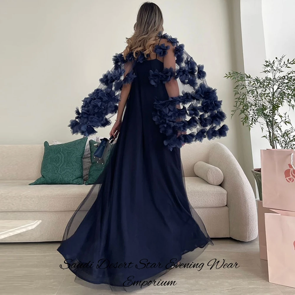 Navy Blue Tulle Evening Dress Elegant A-Line Spaghetti Straps Customized Homecoming Dress Fashion Handmade Flower Celebrity Gown
Navy Blue Tulle Evening Dress Elegant A-Line Spaghetti Straps Customized Homecoming Dress Fashion Handmade Flower Celebrity Gown