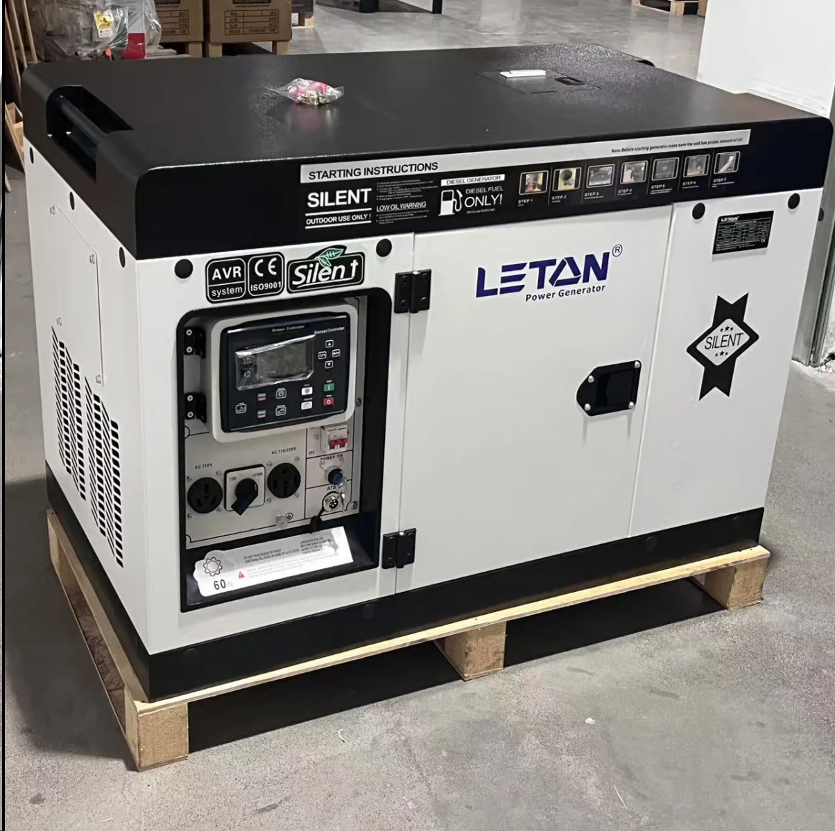 LETON POWER 12kva 10kw 15kw silent diesel generator small home ATS optional residential backup diesel generator
LETON POWER 12kva 10kw 15kw silent diesel generator small home ATS optional residential backup diesel generator
