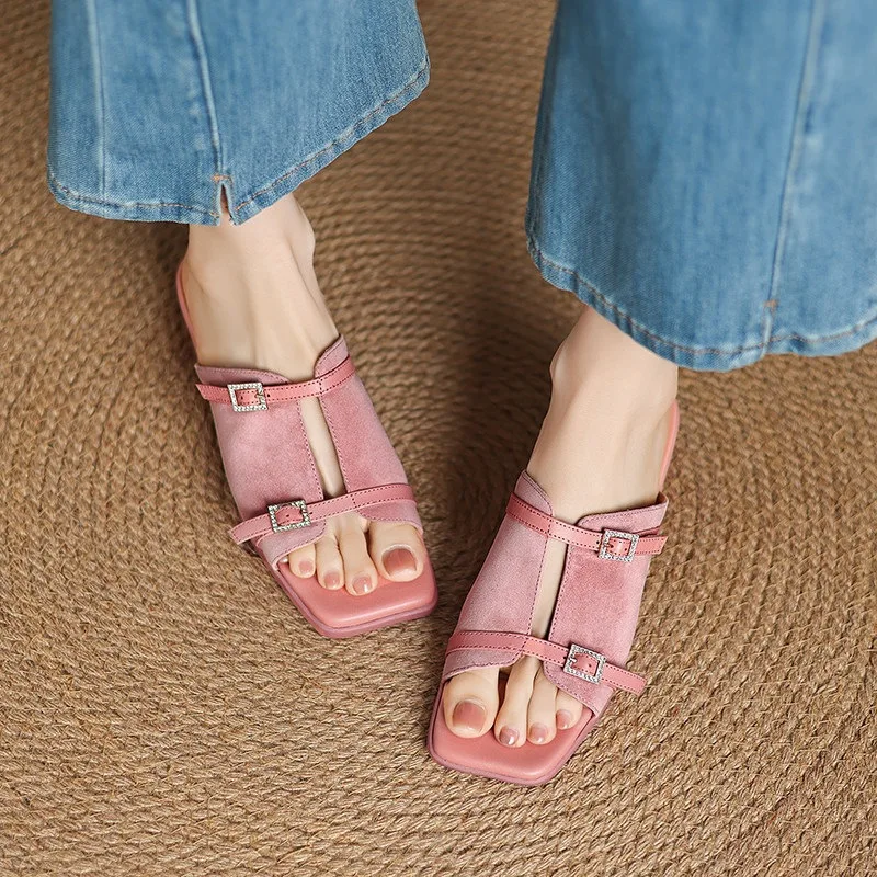 Fashion Sandals French Thick Heel Sandals Holiday Slippers Women's Summer
Fashion Sandals French Thick Heel Sandals Holiday Slippers Women's Summer