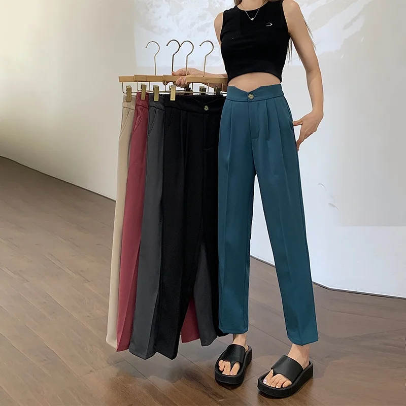 High Waist Straight Leg Crop Pants Women's Summer Casual Wide Leg Thin Model Carriage Club plus Size Korean Style Polyester F...
High Waist Straight Leg Crop Pants Women's Summer Casual Wide Leg Thin Model Carriage Club plus Size Korean Style Polyester F...