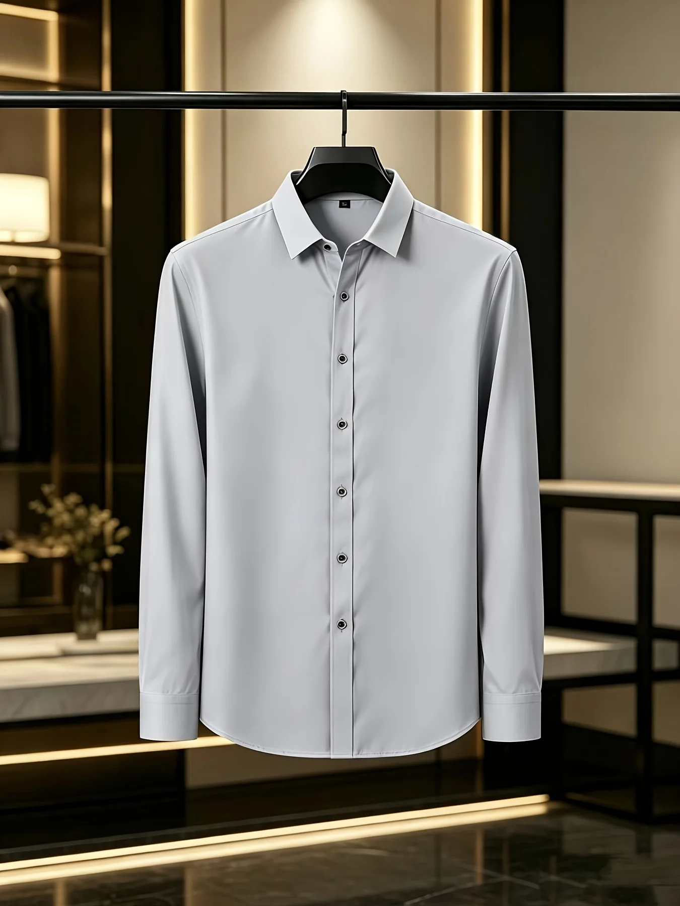 Men's Premium Casual Long-Sleeve Shirt, Solid Color, No Pockets, Seven-Button Single-Breasted, Suitable for Daily Work, Intervie
Men's Premium Casual Long-Sleeve Shirt, Solid Color, No Pockets, Seven-Button Single-Breasted, Suitable for Daily Work, Intervie