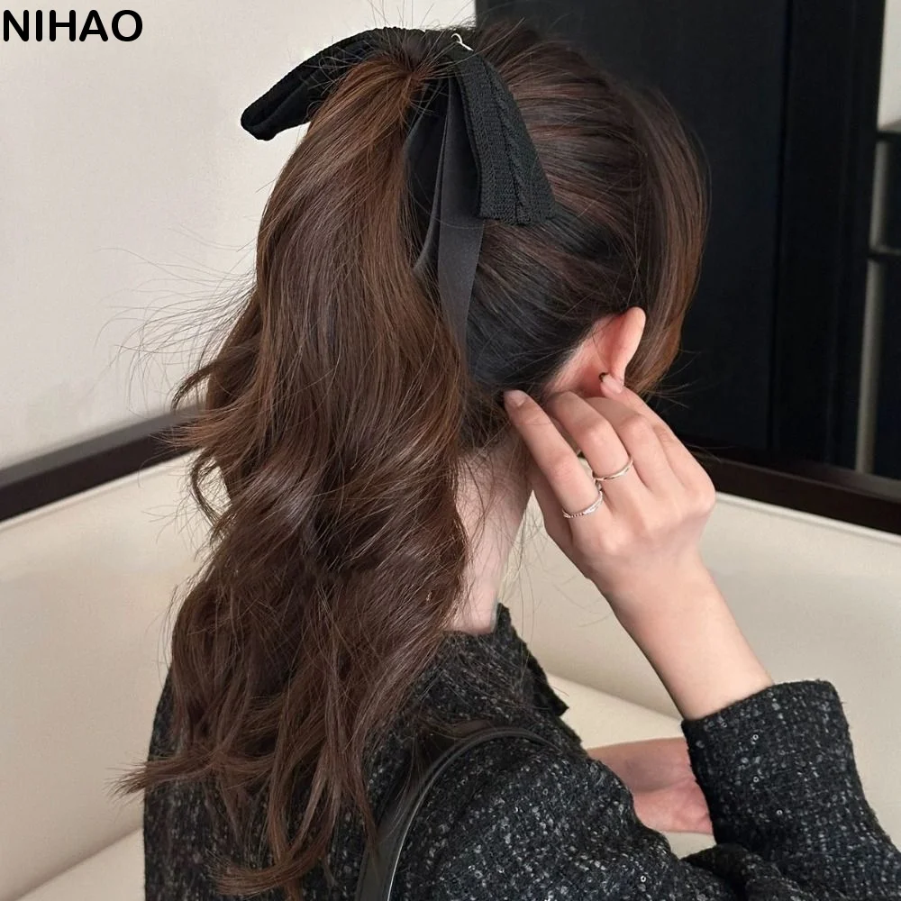 Non-Slip Knitted Bow Banana Clip Large Size High Ponytail Bowknot Ribbon Hair Clip Korean Style Headdress Hairpin Girl
Non-Slip Knitted Bow Banana Clip Large Size High Ponytail Bowknot Ribbon Hair Clip Korean Style Headdress Hairpin Girl