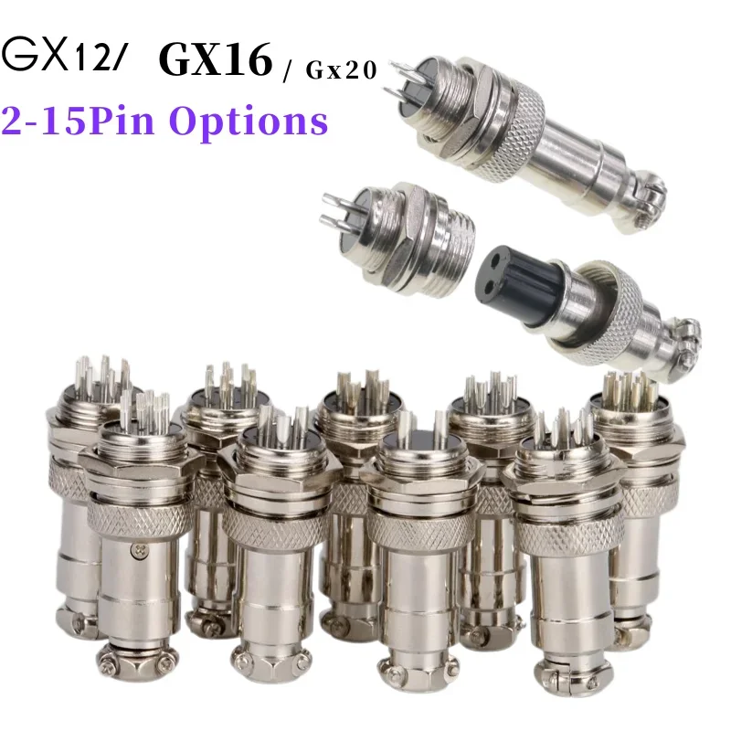 3 шт. GX12/GX16/GX20 2-15-контактный водонепроницаемый авиационный разъем, круглая розетка промышленного оборудования
3 шт. GX12/GX16/GX20 2-15-контактный водонепроницаемый авиационный разъем, круглая розетка промышленного оборудования