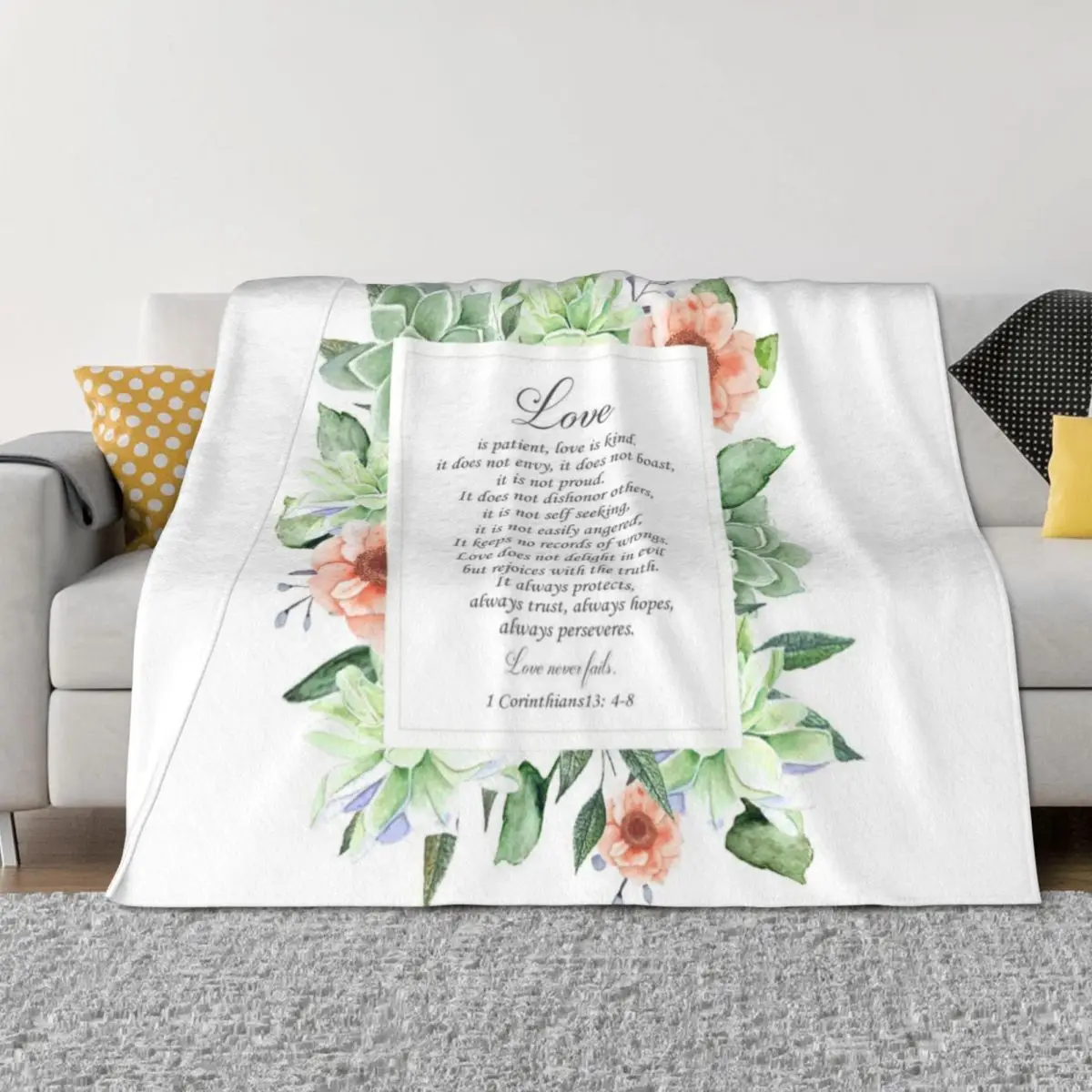 Bible verse 1 corinthians 13 Throw Blanket Soft Beds warm winter Luxury Thicken Decorative Throw Blankets
Bible verse 1 corinthians 13 Throw Blanket Soft Beds warm winter Luxury Thicken Decorative Throw Blankets