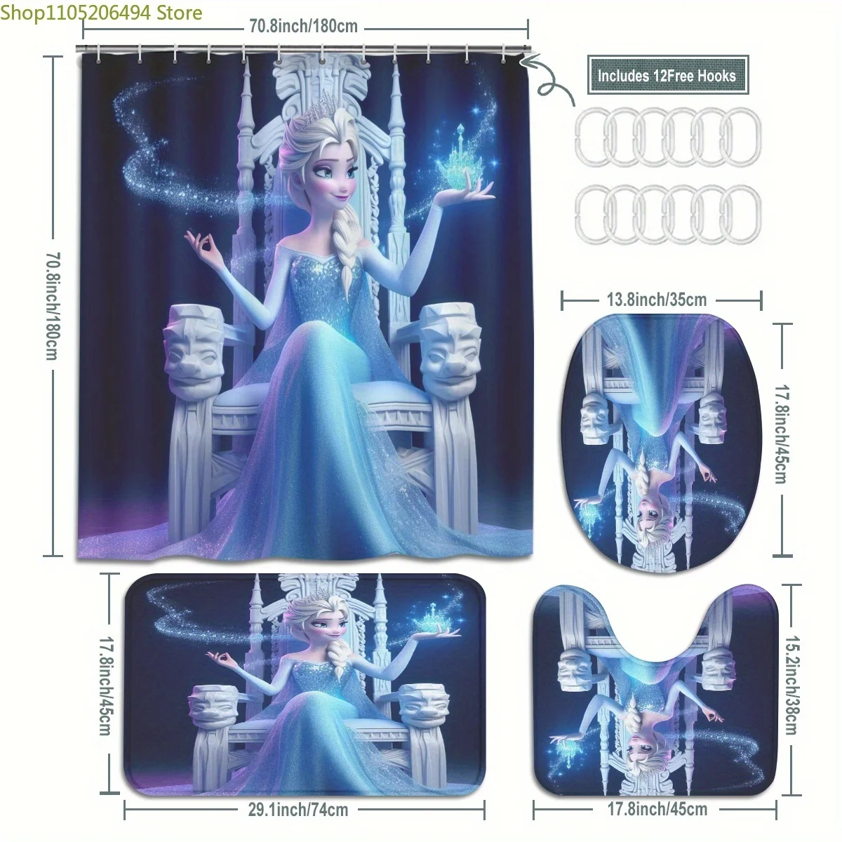 1 3 4 шт. тематическая занавеска для душа, набор ковриков для ванной комнаты, принцесса с принтом, комплект из трех предметов для ванной комнаты и занавеска для душа
1 3 4 шт. тематическая занавеска для душа, набор ковриков для ванной комнаты, принцесса с принтом, комплект из трех предметов для ванной комнаты и занавеска для душа
