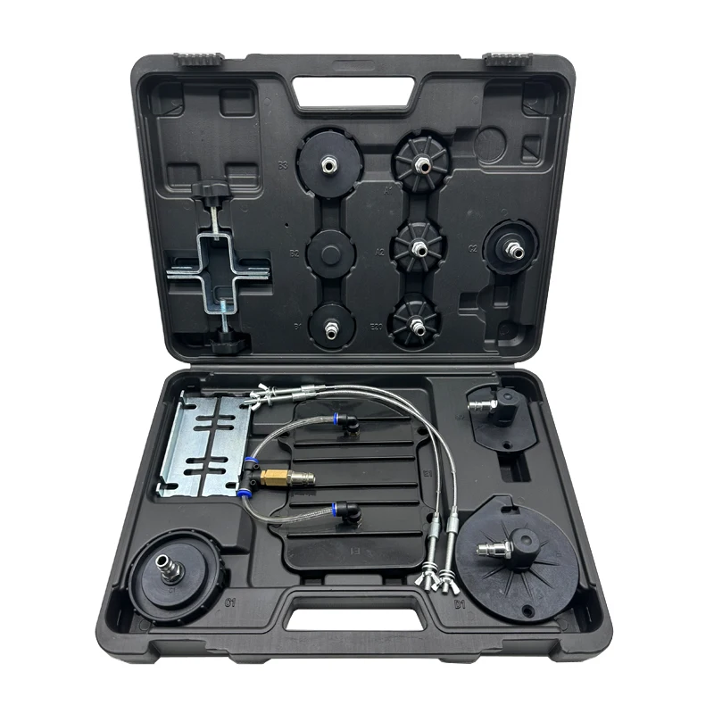 Pneumatic Brake Fluid Replacement Kit 17PCS Brake Fluid Replacement Specialty Fittings Pneumatic Pressure Bleeder Tool Set
Pneumatic Brake Fluid Replacement Kit 17PCS Brake Fluid Replacement Specialty Fittings Pneumatic Pressure Bleeder Tool Set