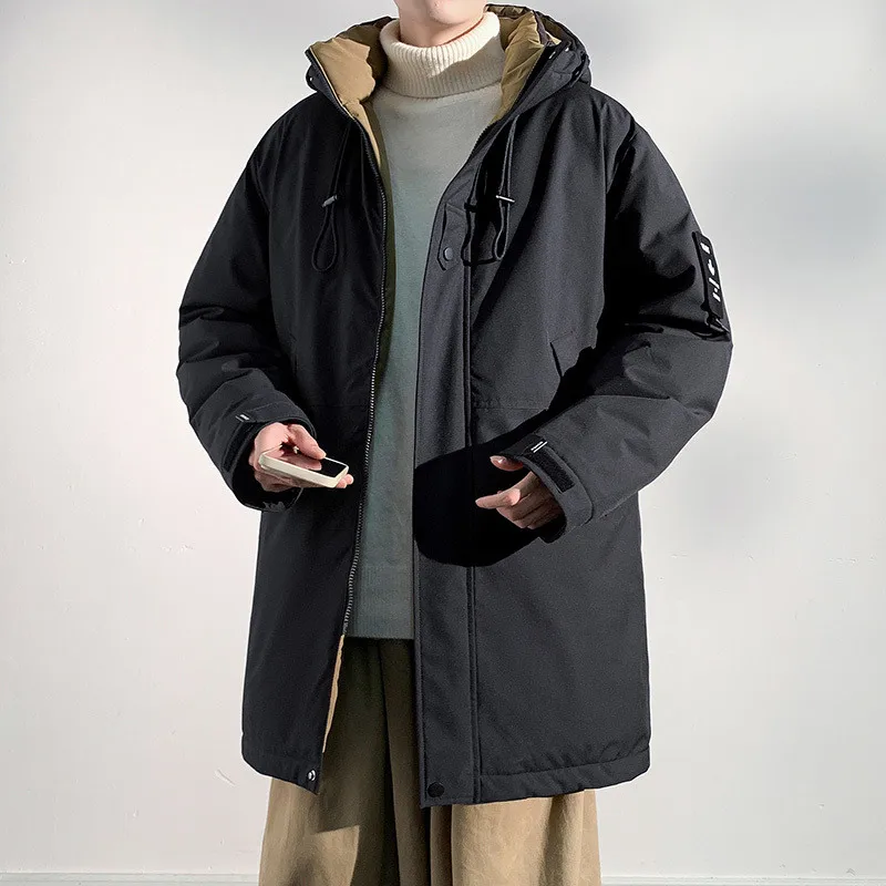 Korean Men Fashion Black Cotton Long Padded Parkas Hooded Long Coats Male 2025 Winter Casual Thicken Warm Puffer Jacket Men
Korean Men Fashion Black Cotton Long Padded Parkas Hooded Long Coats Male 2025 Winter Casual Thicken Warm Puffer Jacket Men
