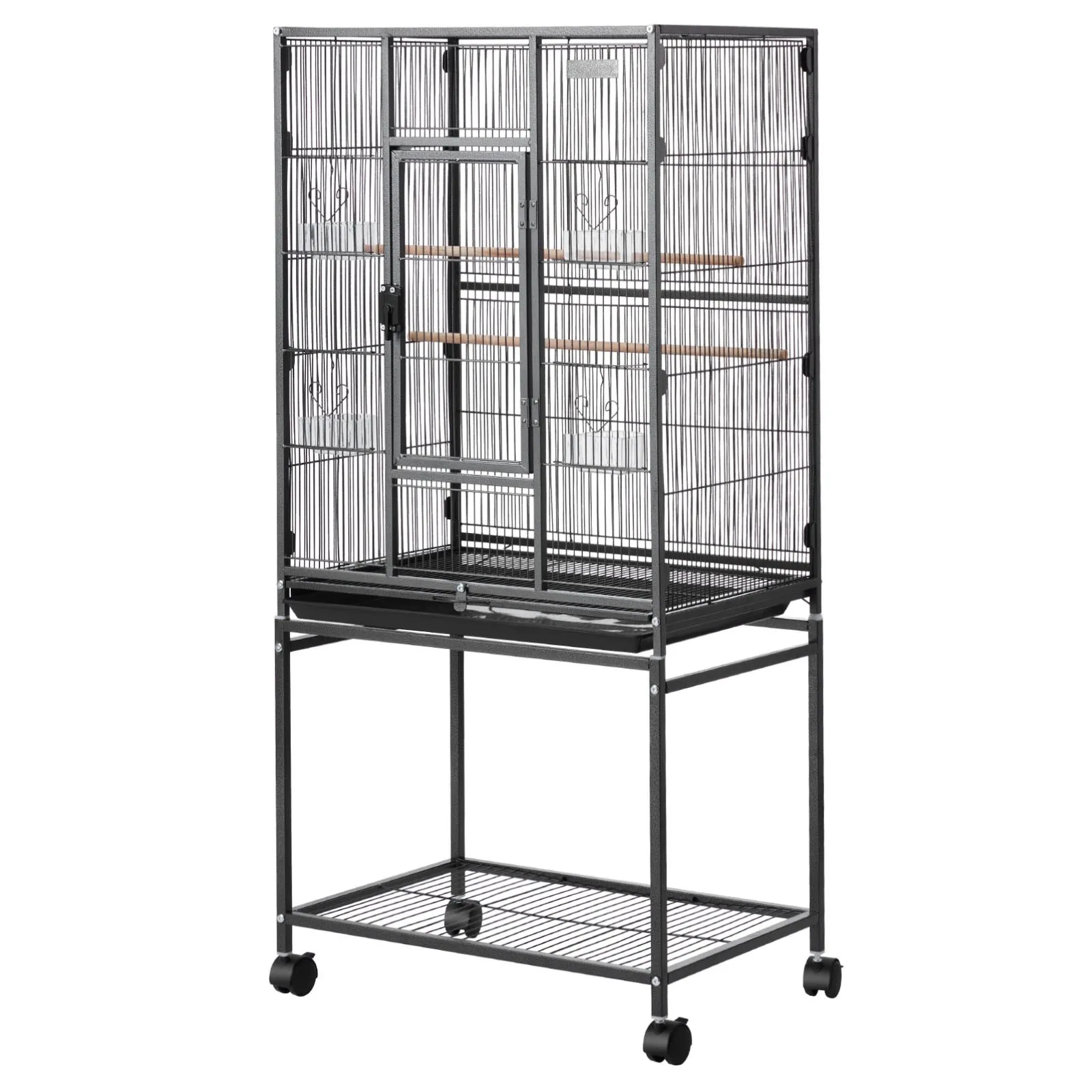 Bird Cage with Flat Top, 24.6 x 16.7 x 53.9 inch, Durable Wrought Iron
Bird Cage with Flat Top, 24.6 x 16.7 x 53.9 inch, Durable Wrought Iron