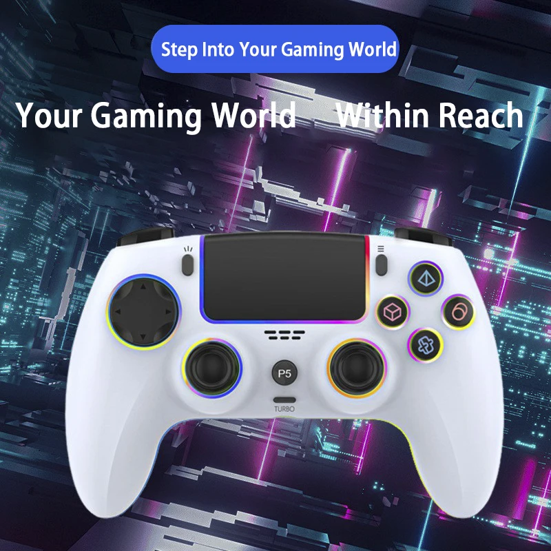 Bluetooth Game Controller With RGB Vibration 6-Axis, Compatible For PS5/PC/MAC/IOS/Steam Deck
Bluetooth Game Controller With RGB Vibration 6-Axis, Compatible For PS5/PC/MAC/IOS/Steam Deck