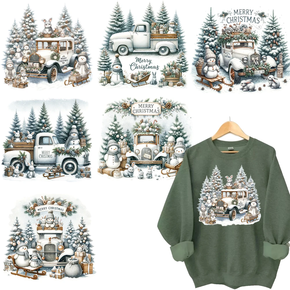 Christmas cute little snow man and truck series heat transfer sticker DIY hot paint paste washable clothing accessories
Christmas cute little snow man and truck series heat transfer sticker DIY hot paint paste washable clothing accessories