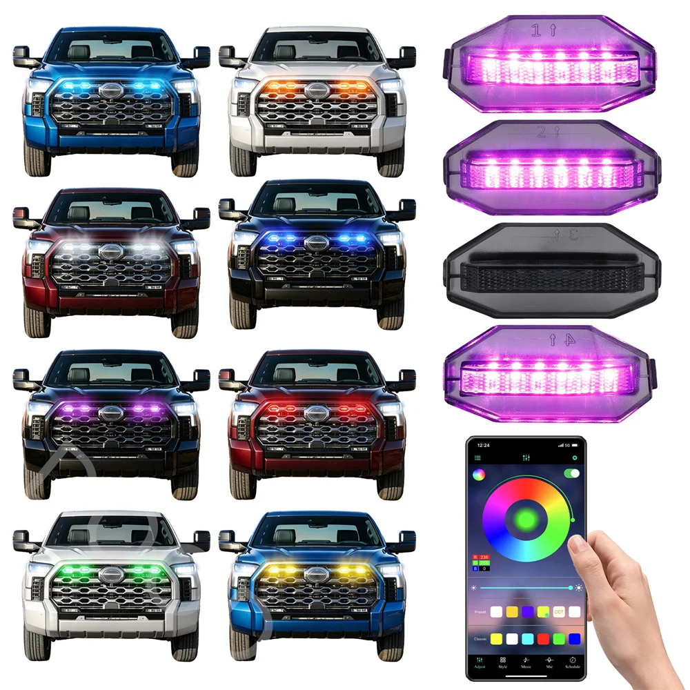 LED Auto Trunk Grille Lights for 2022-2026 Toyota Tunddra 1794 Edition Platinum RGB Front Grill Lighting Accessories
LED Auto Trunk Grille Lights for 2022-2026 Toyota Tunddra 1794 Edition Platinum RGB Front Grill Lighting Accessories