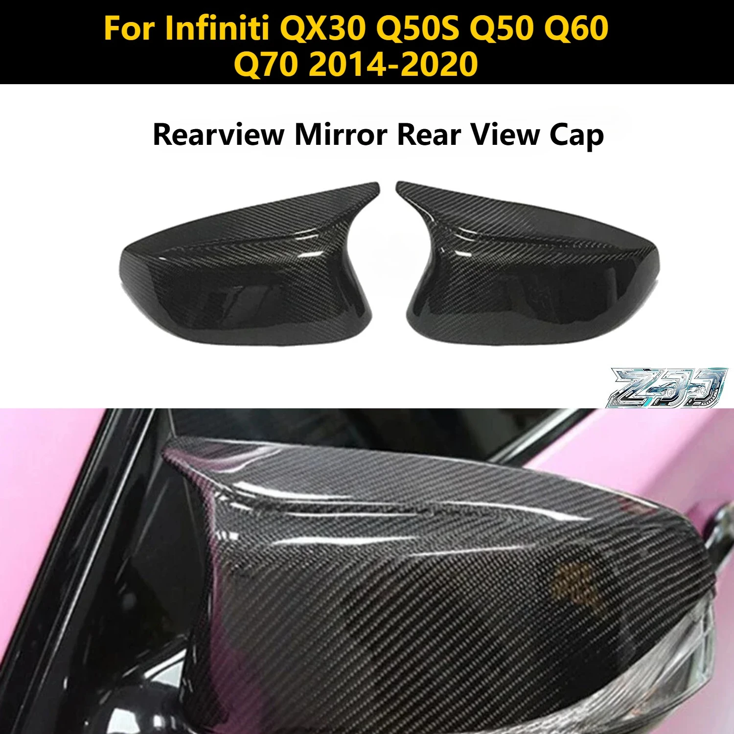 For Infiniti QX30 Q50S Q50 Q60 Q70 2014-2021 Wing Side Mirror Cover Rearview Mirror Rear View Cap Car Styling Auto Accessories
For Infiniti QX30 Q50S Q50 Q60 Q70 2014-2021 Wing Side Mirror Cover Rearview Mirror Rear View Cap Car Styling Auto Accessories