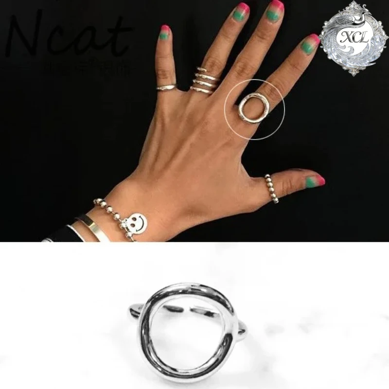 Кольцо XCL из стерлингового серебра 925 пробы, ажурное, большое, открытое, геометрическое, на сустав, подарок на день рождения, ювелирное изделие для женщин и девушек, для повседневной носки
Кольцо XCL из стерлингового серебра 925 пробы, ажурное, большое, открытое, геометрическое, на сустав, подарок на день рождения, ювелирное изделие для женщин и девушек, для повседневной носки