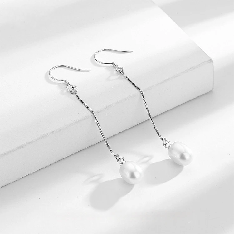 OEM&ODM Long Earring Jewelry Making Silver Ear Wire 925 Sterling Silver Snake Chain Drop Freshwater Pearl Earrings
OEM&ODM Long Earring Jewelry Making Silver Ear Wire 925 Sterling Silver Snake Chain Drop Freshwater Pearl Earrings