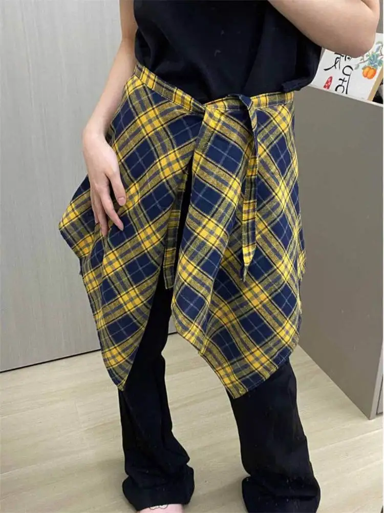 American Hot Girl Retro Plaid Skirt Women's Layering Faion Trend Wrap Chest Two-Purpose Spring Summer Loose Fit Cardigan
American Hot Girl Retro Plaid Skirt Women's Layering Faion Trend Wrap Chest Two-Purpose Spring Summer Loose Fit Cardigan