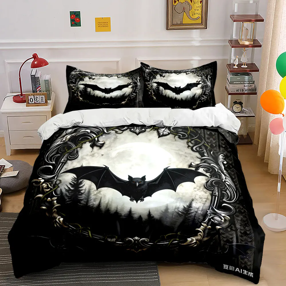 "Gothic Bat-Themed Decor Trio" kid's and adults' bedroom decor, Exquisite three-piece bedding set gift
"Gothic Bat-Themed Decor Trio" kid's and adults' bedroom decor, Exquisite three-piece bedding set gift
