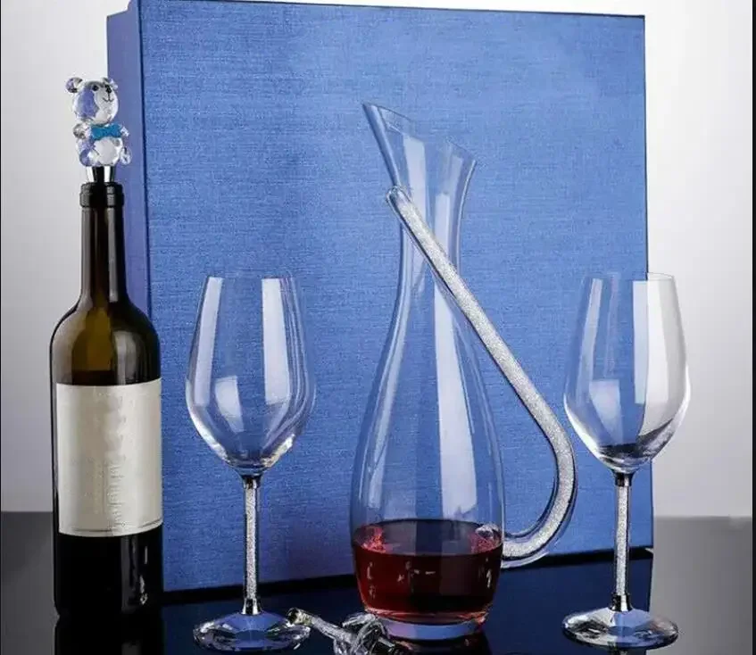 Crystal Glass Wine Glass Set Decanter Wedding Gift Goblet Champagne Glass European Style Family Party Clear Glass Wine Glass Set
Crystal Glass Wine Glass Set Decanter Wedding Gift Goblet Champagne Glass European Style Family Party Clear Glass Wine Glass Set