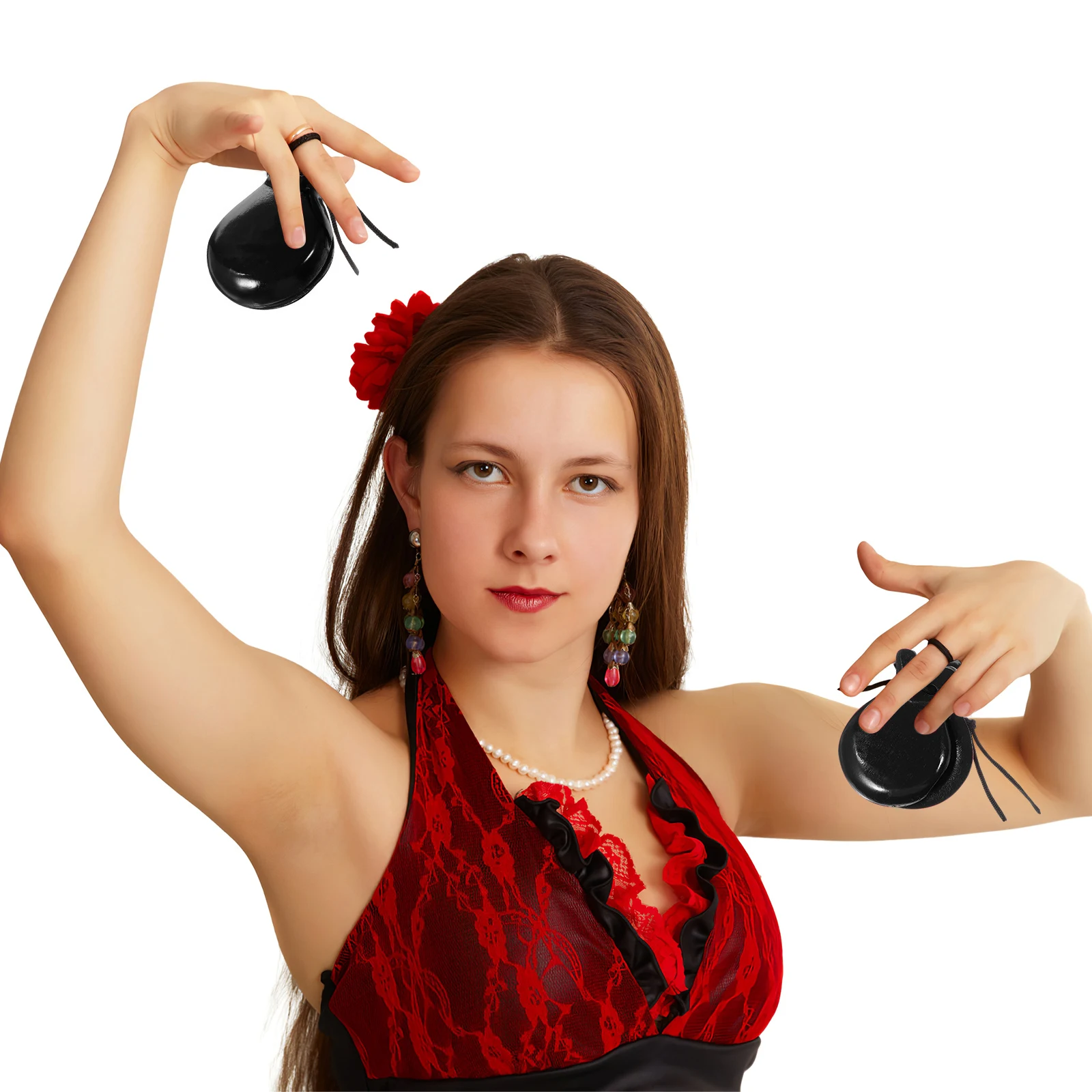 Wooden Castanets Black Pair Clear Sound Lightweight Compact Educational Percussion Instrument Hand Music Toddler Musical Finger 
Wooden Castanets Black Pair Clear Sound Lightweight Compact Educational Percussion Instrument Hand Music Toddler Musical Finger