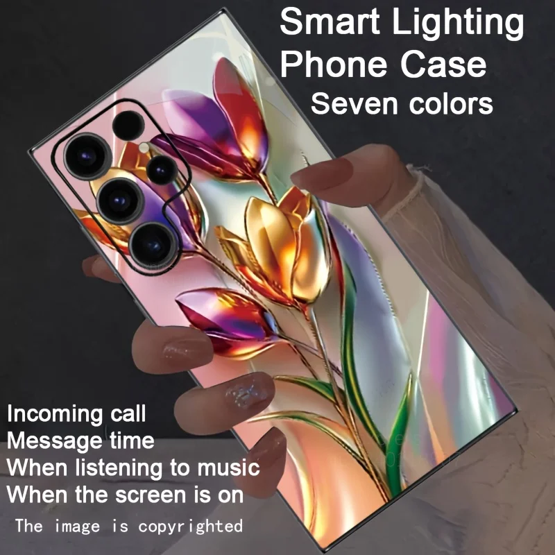 Colorful Tulip Lotus Lily Luminous Glass LED Light Up Flash Phone Case For Samsung S25 S24 S23 S22 S21 Plus S20 FE Note 20 Ultra
Colorful Tulip Lotus Lily Luminous Glass LED Light Up Flash Phone Case For Samsung S25 S24 S23 S22 S21 Plus S20 FE Note 20 Ultra