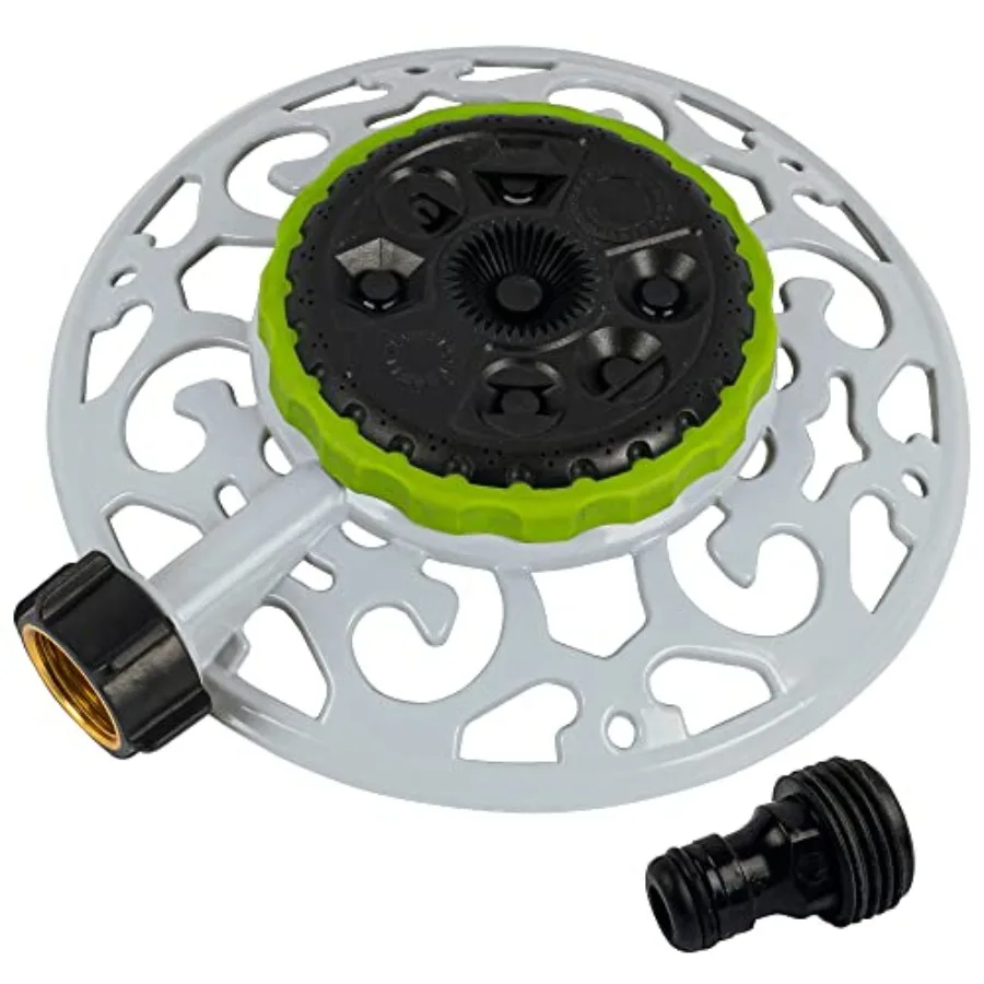 Регулируемый револьверный металлический спринклер с 8 режимами полива для эффективного орошения двора и сада. Создание шланга быстрого подключения.
Регулируемый револьверный металлический спринклер с 8 режимами полива для эффективного орошения двора и сада. Создание шланга быстрого подключения.