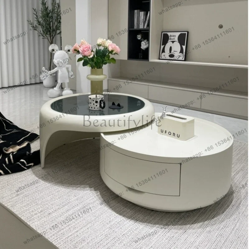 Modern Round Coffee Table Minimalist Portable Luxury Design Side Table Living Room Muebles Modernos Para Sala Furniture Home
Modern Round Coffee Table Minimalist Portable Luxury Design Side Table Living Room Muebles Modernos Para Sala Furniture Home