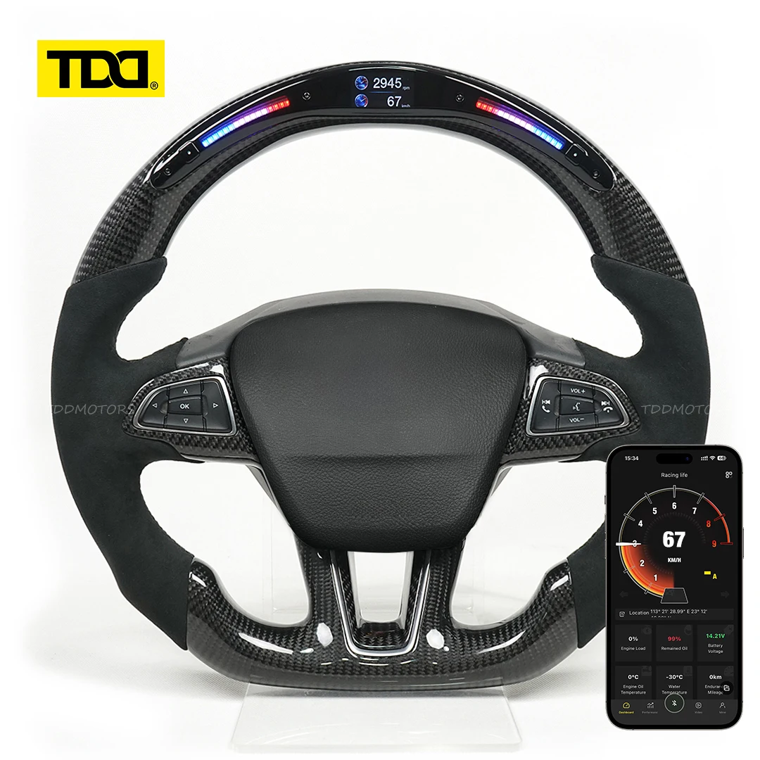Руль TDD Galaxy Pro II LED с динамическими иконками интерфейса для Ford Focus RS MK3 2015–2018, Escape, EcoSport, Kuga, C-MAX 2016–2019
Руль TDD Galaxy Pro II LED с динамическими иконками интерфейса для Ford Focus RS MK3 2015–2018, Escape, EcoSport, Kuga, C-MAX 2016–2019