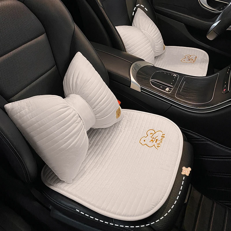 Car Interior Decoration Universal Cartoon Bear Cotton Cloth Four Seasons Summer Breathable Car Seat Cushion Cover
Car Interior Decoration Universal Cartoon Bear Cotton Cloth Four Seasons Summer Breathable Car Seat Cushion Cover