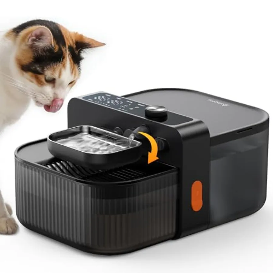 Wireless No Filters Cat Water Fountain Wastewater Separation Stainless Steel Bowl 3000mAh 3.5L Pet Water Fountain for Indoor Ca
Wireless No Filters Cat Water Fountain Wastewater Separation Stainless Steel Bowl 3000mAh 3.5L Pet Water Fountain for Indoor Ca