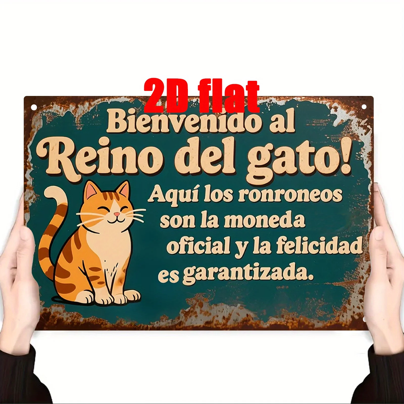 , Vintage Metal Wall Sign - Welcome to the Kingdom of Cats! Spanish Translation, Rustic Iron Plaque for Home, Pet Cafe, Resta
, Vintage Metal Wall Sign - Welcome to the Kingdom of Cats! Spanish Translation, Rustic Iron Plaque for Home, Pet Cafe, Resta